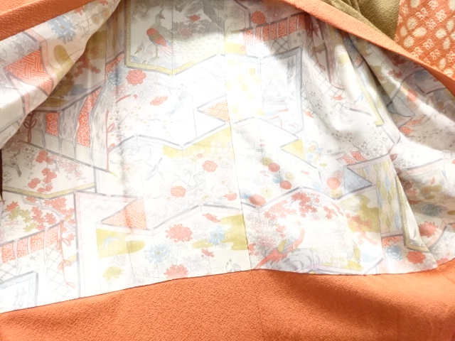  未使用品　絞り秋草模様絵羽道行コート
